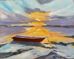 Red Boat at Sunset